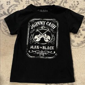 Black Johnny Cash Kids T-Shirt 4T